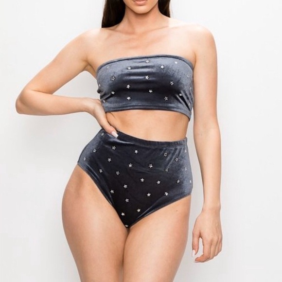 Star Studded Velvet Set (BOTTOMS) - Picture 6 of 7